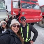 Andy Argo with his Ice Explorer and some guests on the Athabasca Glacier