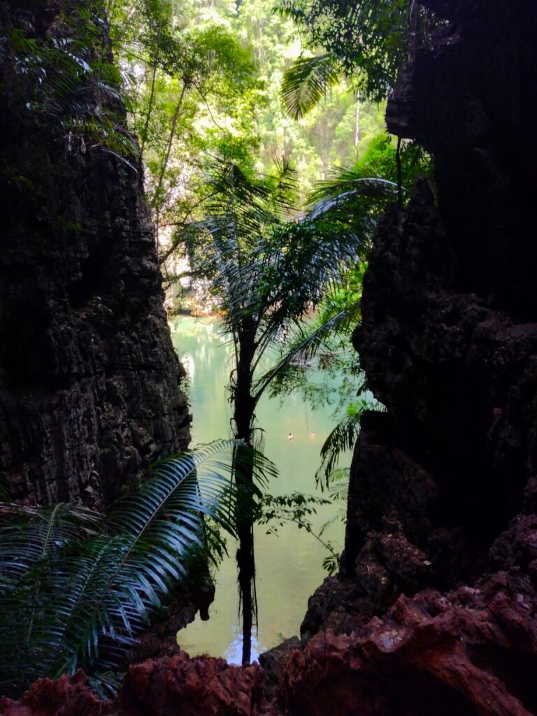 View down to lagoon Railay Beach